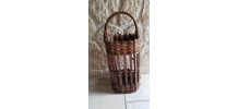 Panier porte-bouteilles en osier