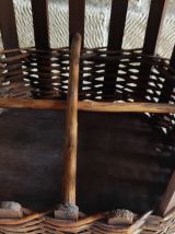 Panier porte-bouteilles en osier