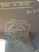 Assiette émaux de Longwy, vintage