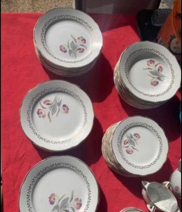 service 50aine de piece anemone de king luneville