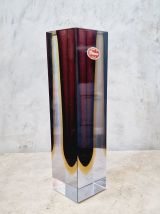 Vintage Vase Murano Sommerso Geometrique 