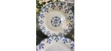 6 assiettes plates terre de fer model Florence 