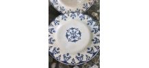6 assiettes plates terre de fer model Florence 