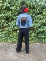 Veste Jean Dentelle Noire