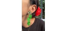 Boucles d'oreille Feuilles tropicales