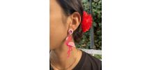 Boucles d'oreille Flamant