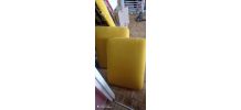2 beaux coussins jaunes déhoussables 