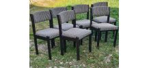 Chaises Baumann vintage des années 60 tapissées. Ensemble de