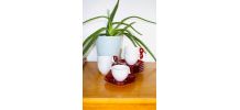 Service tasses Guzzini design porcelaine plastique