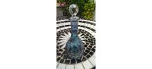 Carafe en verre bleu ciel 
