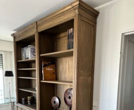 Meuble bibliothèque en bois massif