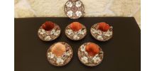 5 tasses + 6 soucoupes japonaises Ardalt