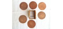 Sous-verres avec présentoir , vintage