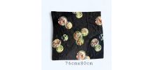 Foulard à motifs japonais en soie vintage 