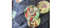 Foulard à motifs japonais en soie vintage 