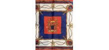 Foulard carré en soie vintage 