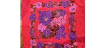 Foulard carré de soie vintage 