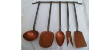 Ustensiles de cuisine avec support , vintage