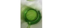 Tasses et soucoupes Duralex en verre vert 