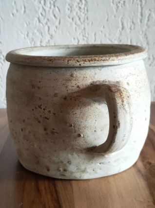 Pot en grès brut