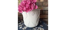 Cache pot vintage en céramique "danse du muguet"