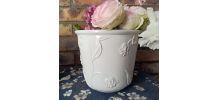 Cache pot vintage en céramique "danse du muguet"