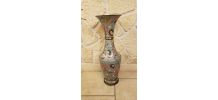 Grand vase en laiton et émail cloisonné