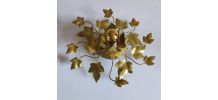 applique murale feuilles dorée