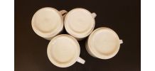 4 mugs vintage décor floral orange Monopoli