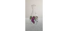 Carafe en Verre  émaillé - Signé F.B