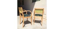 Paire de fauteuils bridge restaurés années 50
