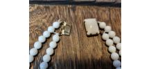 Ancien collier perles en verre