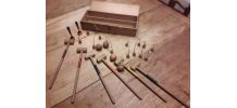 Jeu de croquet de table en bois