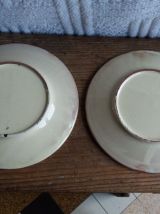 assiettes décor jaspé