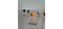 Pince-serviettes plexiglas Guzzini, Italie 1980