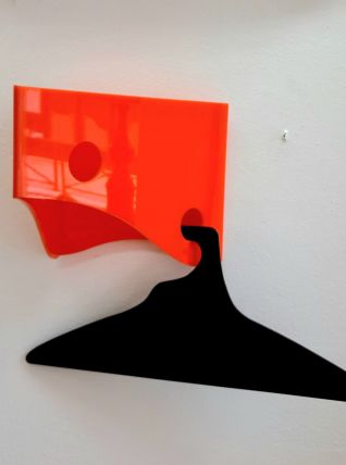 Patère porte-manteau  plexiglas style Prisunic 1970
