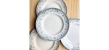 4 assiettes plates terre de fer Hamage "Wilbur"