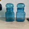Lots deux bocaux pot lessive vintage ariel rétro apothicaire