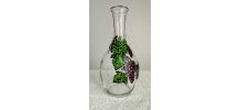 Carafe en verre émaillé signé F.D