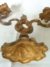 chandelier en Laiton vintage style rocaille