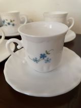 6 tasses Arcopal myosotis Veronica 