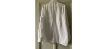 Chemise vintage 70's blanche manches longues pattes épaules 