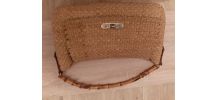 Sac vintage en jonc tressé et bambou
