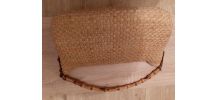 Sac vintage en jonc tressé et bambou