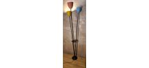 lampadaire  mid  century 1950 a 70   abat jour tole acier pe