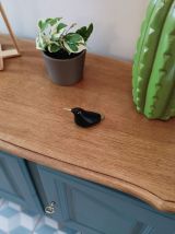 Joli petit buffet bleu gris rénové