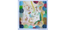 Peinture technique mixte, art contemporain