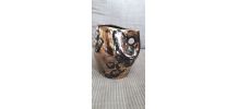 Vase vintage en grès signé art céram de Michel Pointu