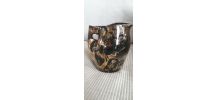 Vase vintage en grès signé art céram de Michel Pointu