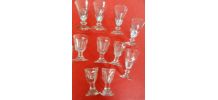 Verrerie ancienne : verres à côtes plates 